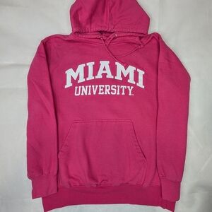 Vintage Miami University Cotton Blend Hoodie